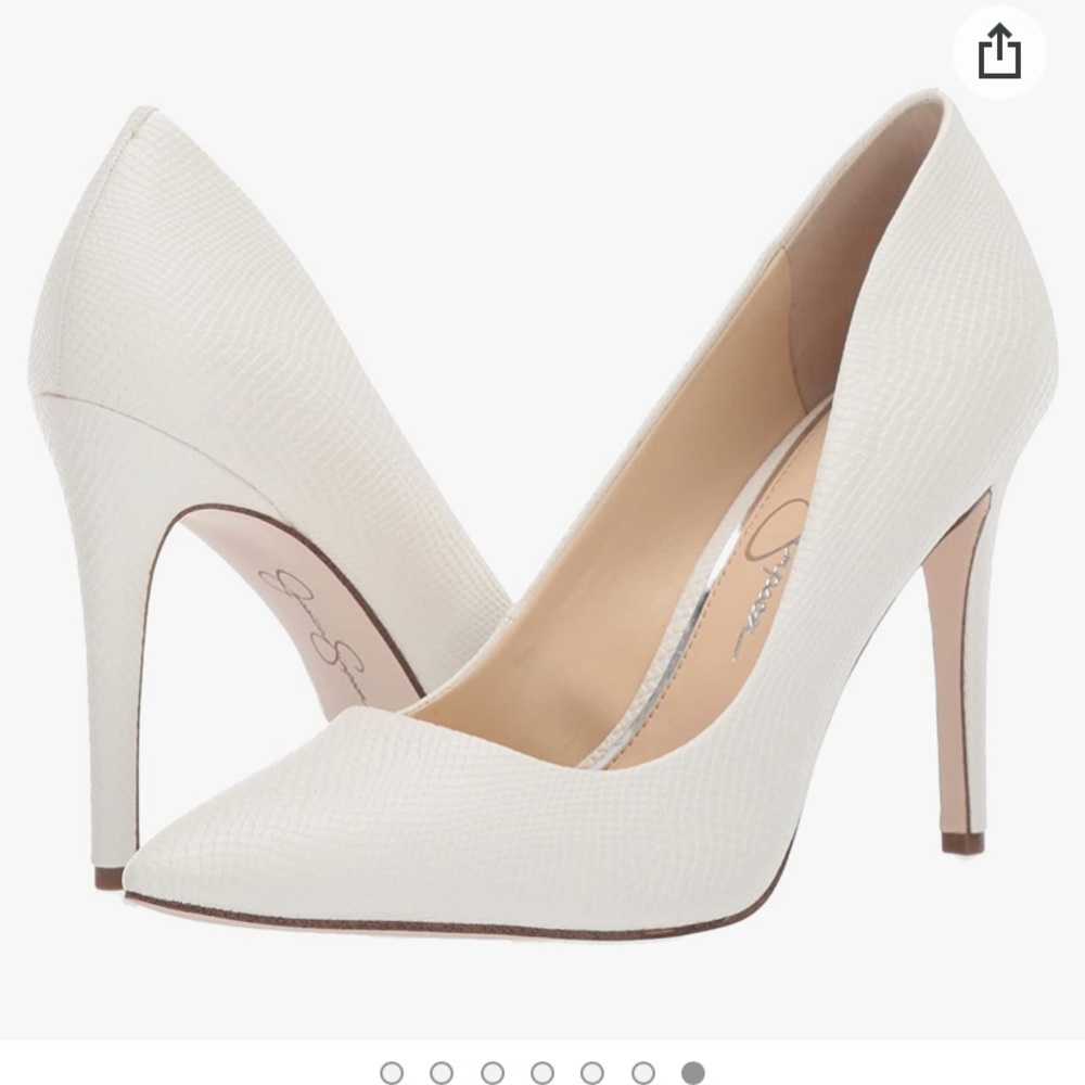 NWT Jessica Simpson White Praylee Heels. Comes in original box.